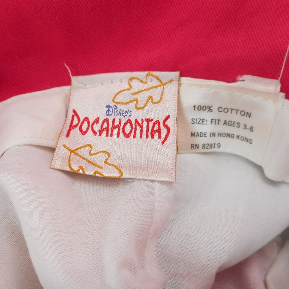 Vintage 90s Disney Pocahontas Bucket Hat Kids size ages 3-6 Colorful 100% Cotton - Picture 6 of 6